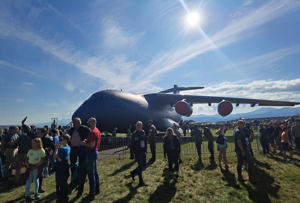 中國空軍運-20飛機亮相奧地利“空中力量-2022”航展